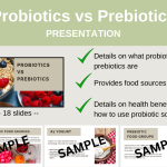 Slide previews fo Probiotics vs Prebiotics presentation.