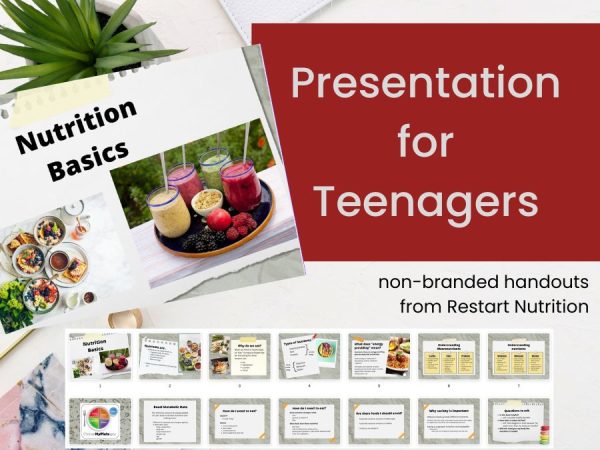 Content preview Teen Nutrition Basics presentation.