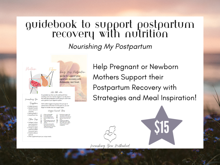Guidebook to Support Postpartum Recovery with Nutrition - Well ...