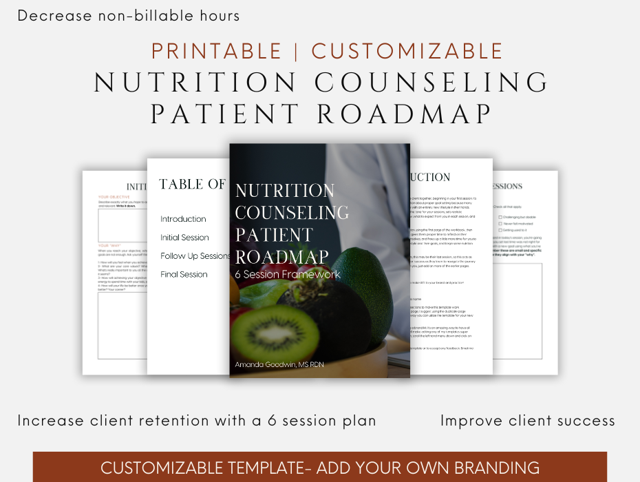 Nutrition Counseling Patient Roadmap mock up images