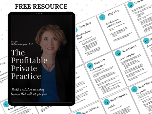 preview pages from guide to starting your private practice for dietitians