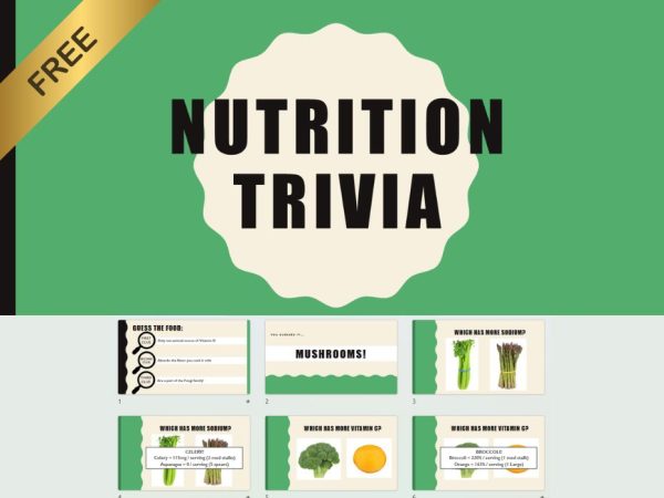 Content preview of Nutrition Trivia Sample Set.