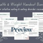 Page preview of health and weight handout set.