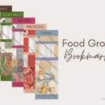 Content preview of Food Group Bookmarks.