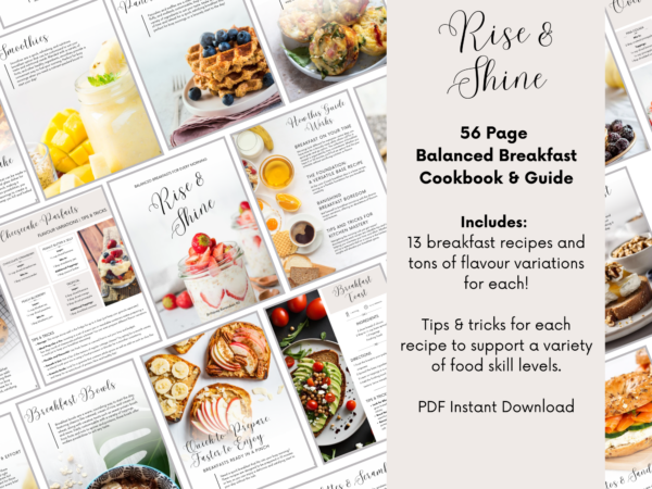 Content preview of Rise and Shine Breakfast Cookbook and Guide.