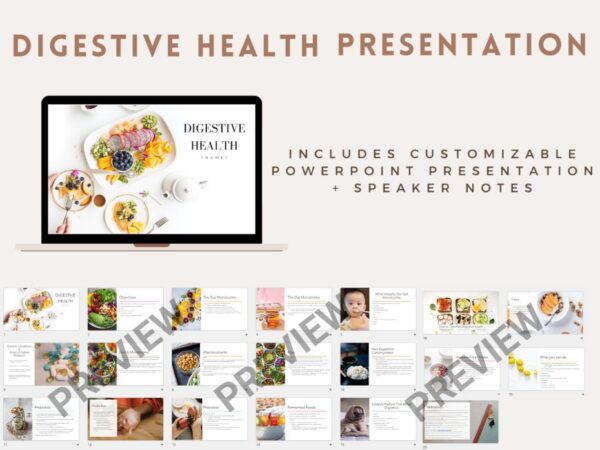Content previews of Digestive Health presentation.