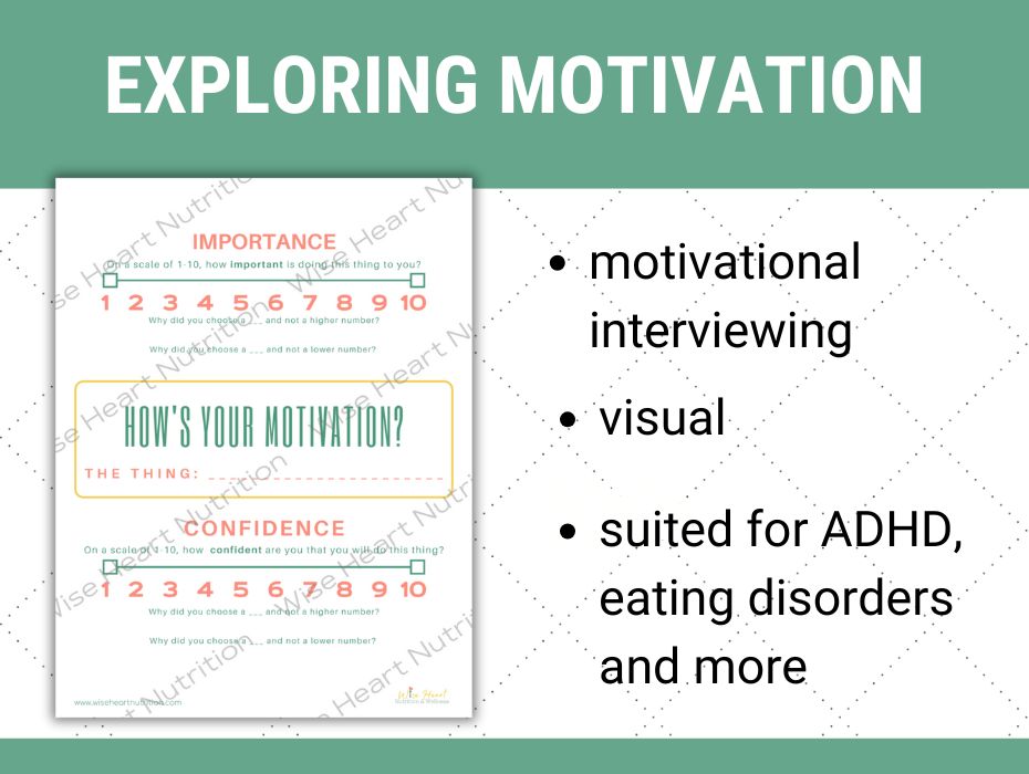Exploring motivation worksheet content preview.