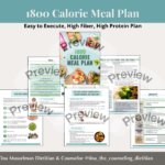 Content preview of 1800 Calorie Meal Plan.