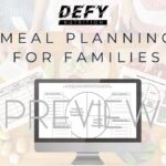 preview of three pages of meal planning for families