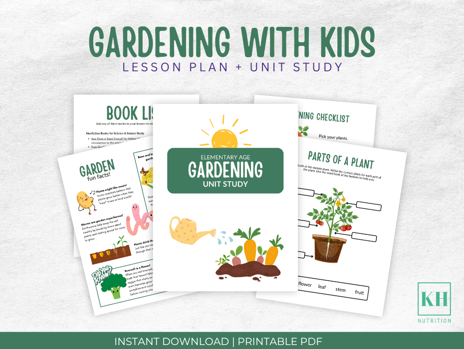 Content preview of Gardening With Kids lesson plan.