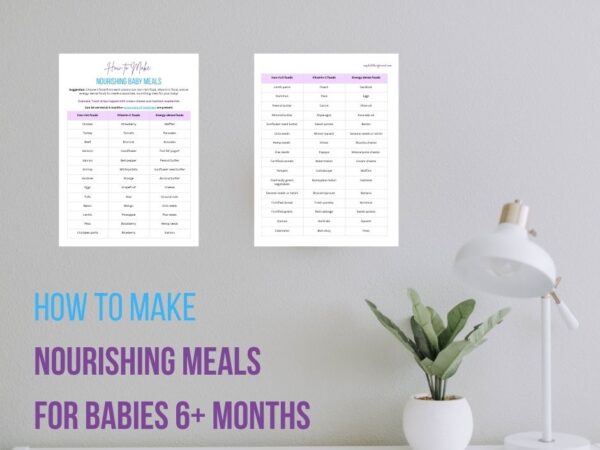 How to create meals for babies