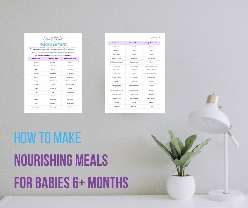 How to create meals for babies