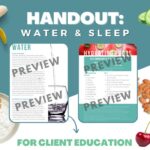 Page preview of Water and Sleep handout.