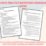 Page preview of Private Practice Nutrition Counseling Guide.