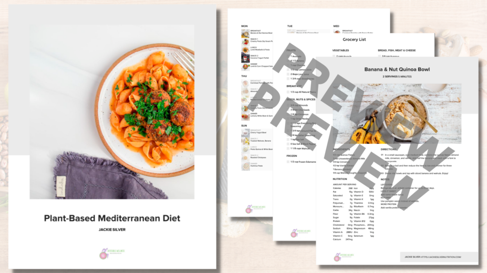 7-Day Plant-Based Mediterranean Diet Meal Plan - Well Resourced Dietitian