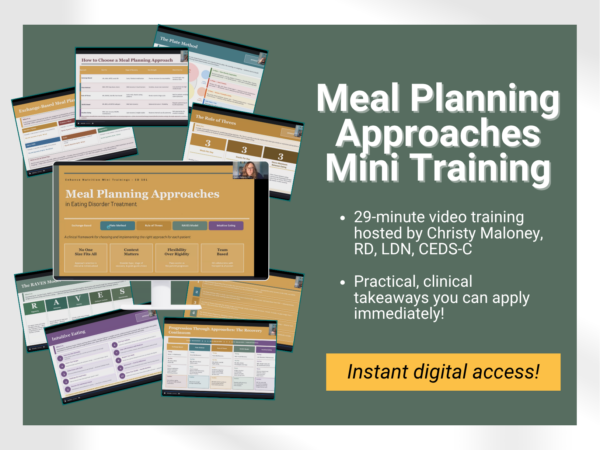Eating disorder meal planning