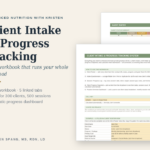 Client intake and progress tracking Excel workbook, tab previews